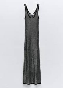 Silver Metallic Bodycon Dress