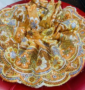 Laddu Gopal Fancy Dress Fabric Sefon Size 4,5,6