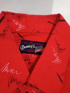 U.S. Polo Assn. Red Patterned Shirt