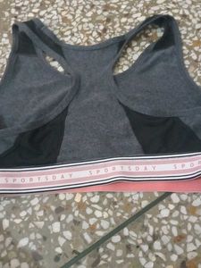 Gray Sports Bra