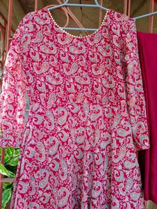 Printed Anarkali Kurta Suit Set