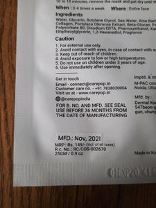 CarePop Moisturising Sheet Mask, Prime Series