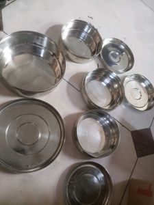 4 Big Steel Tiffins