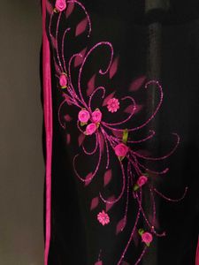 AO Dai In Black and Pink