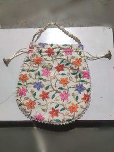 Floral Embroidered Potli Bag