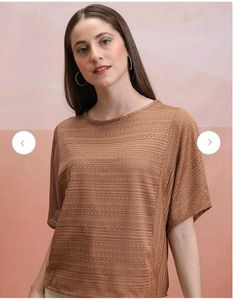 Brown Patterned Top