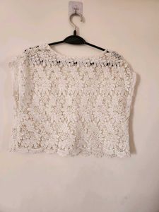 White Boxy Crop Top