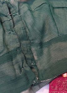 Green Net Saree