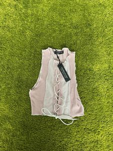 Lace-Up Crop Tank