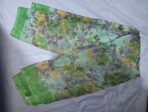 Floral Green Saree