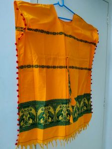 Orange &amp; Green Kaftan Kurti &amp; Dress