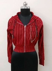 Red Striped Hoodie
