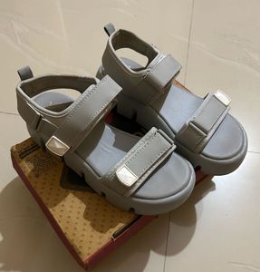 Gray Platform Sandals