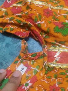 Baby Girl 9-12 Months Mustard Yellow Kurta Set