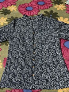 Paisley Print Button-Down Shirt