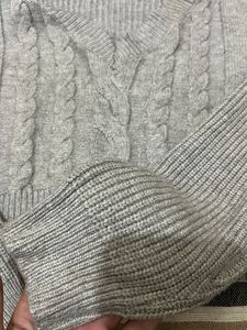 Grey crop sweater