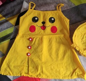 Pikachu Dress For 6-9months Baby