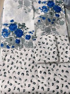 unused cotton double Bedsheet with 2 pillow cover