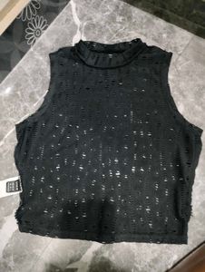 Black Cutout Top