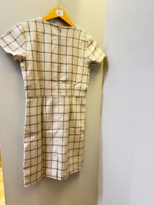 ALLEN SOLLY Checkered Dress