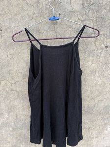 Black Graphic Tank Top