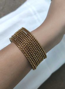 Dazzling Golden Bangles Set