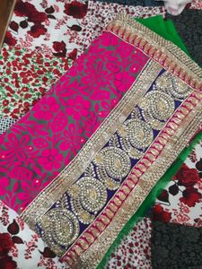 Elegant Pink Floral Saree