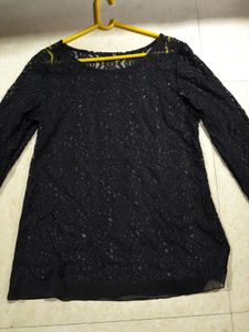 Elegant Black Lace Top🖤