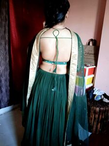 Green Full Sleeve Lehnga Choli