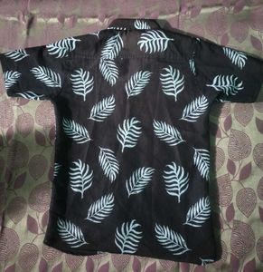 Leaf Print Casual Shirt