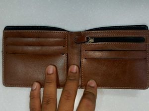Brown Leather Bi-Fold Wallet
