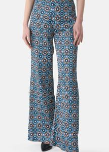 Patterned Flare Leg Pants