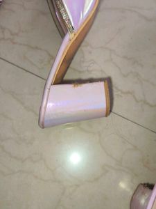 Elegant pink Block Heel Mules