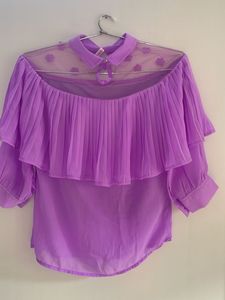 Lavender Ruffle Top