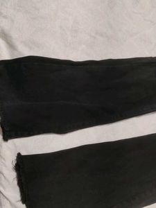 Black Bootcut Leg Jeans