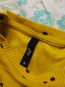 Cute Yellow Polka Dot Tee