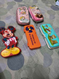 Combo Of 7 Pencil Box &amp; Poches In Good Condition