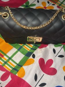 Black Quilted Party Shoulder Bag
