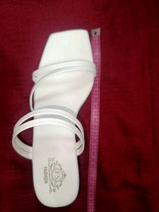 White Strappy heels