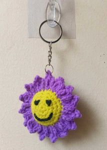 Crochet Flower Keychain