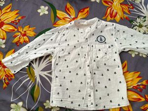 White Shirt with Cute Tree Print