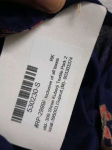 Navy Blue Printed Kurti with Pants