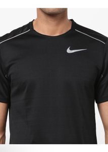 AUTHENTIC NIKE DRI-FIT RUNNING SOLID BLACK TSHIRT