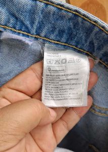 H&amp;M DIVIDED Distressed Denim Mini Skirt