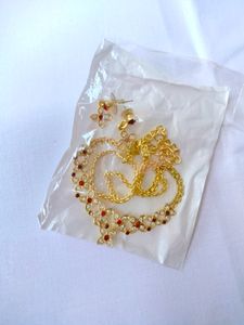 Gold Plated Mangal sutra With Red Stone / Chain