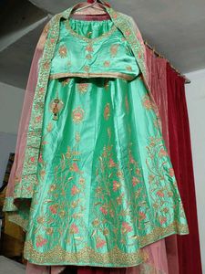 Elegant Mint Green Lehenga Choli