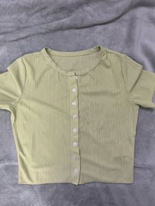 Button-Down Crop Top