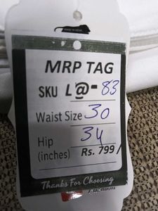 L@83 Size-30 White High-Waisted Jeans