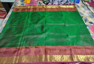 Green And Maroon Silk Saree