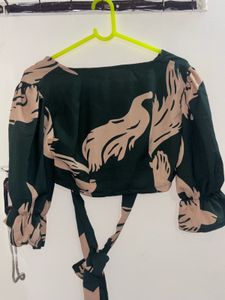 Floral Tie-Front Top